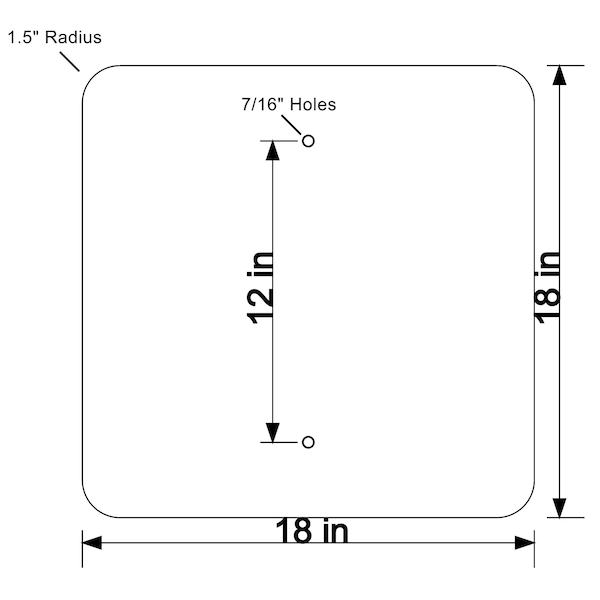 High Intensity Prismatic Reflective HIP 080 18 In.X18 In. Airport Symbol